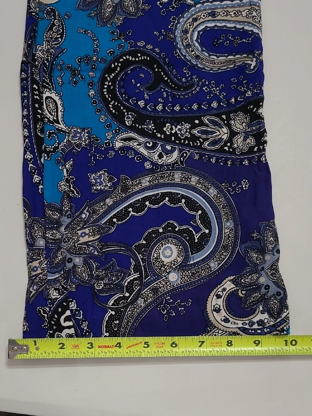 NWT Cynthia Rowley Blue Colorful Paisley Wide Leg Pullon Pants size Medium